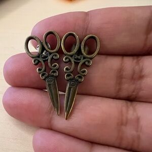 Vintage scissor earrings